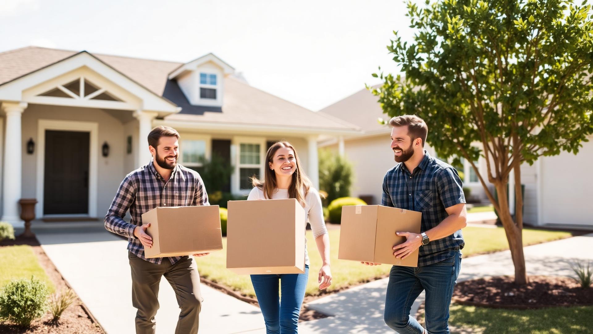 Family moving into a Northpoint-managed rental home